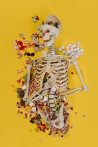 Skeleton full of candy